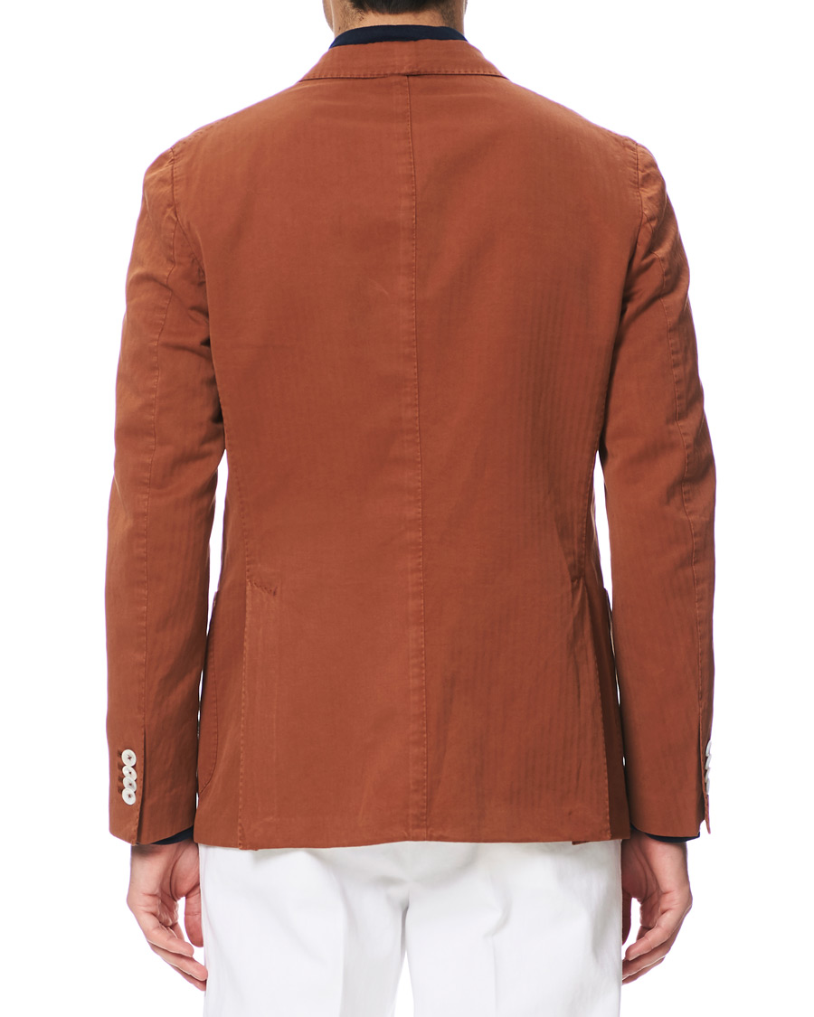 Heren | Blazers | The Gigi | Linen Herringbone Blazer Orange