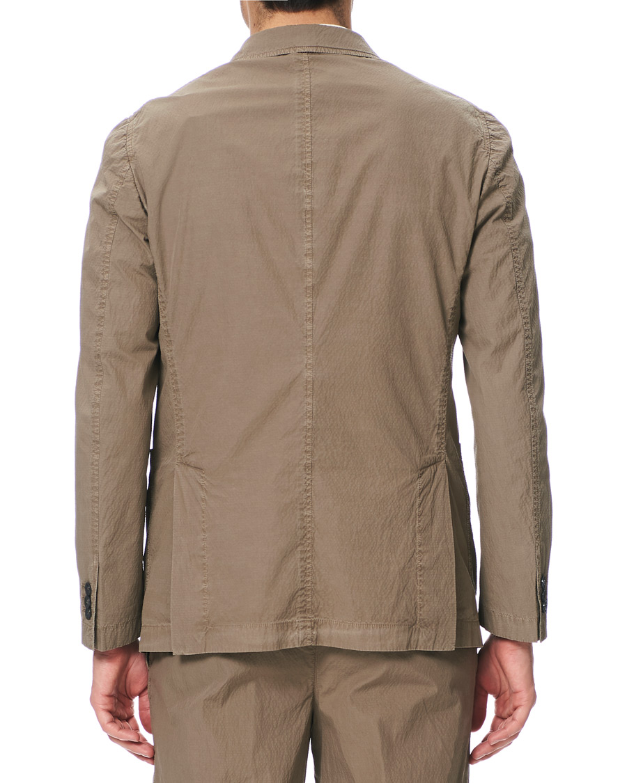 Heren | Blazers | The Gigi | Soft Seersucker Blazer Olive