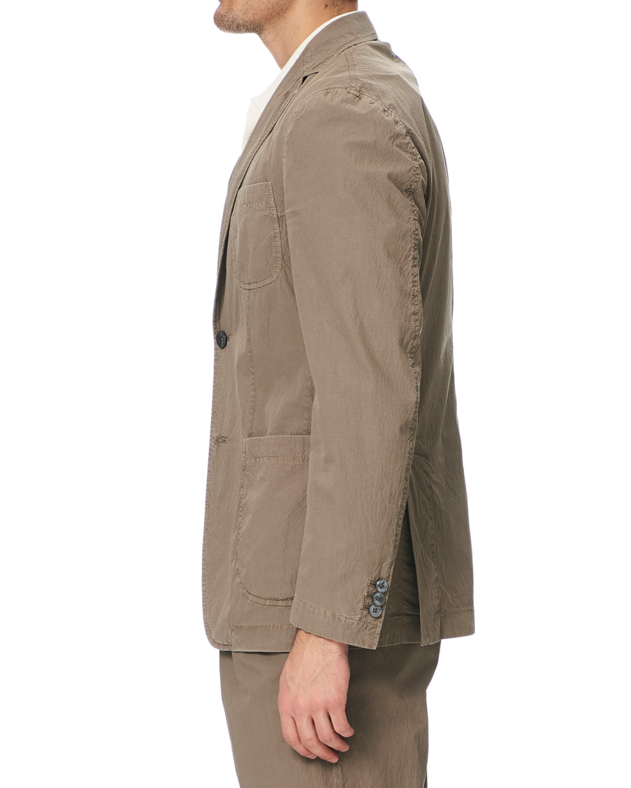 Heren | Blazers | The Gigi | Soft Seersucker Blazer Olive