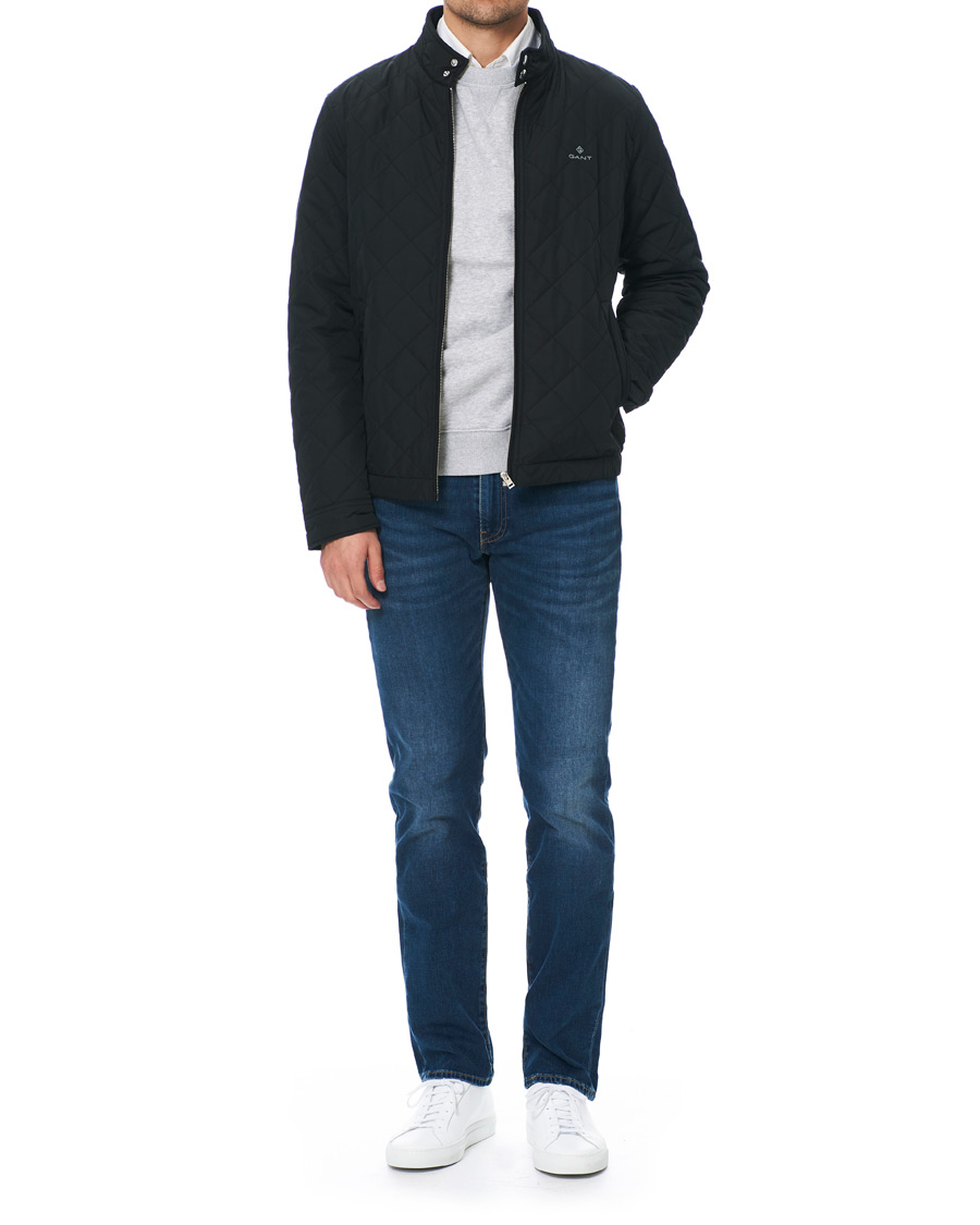 Heren | Jassen | GANT | The Quilted Windcheater Jacket Black