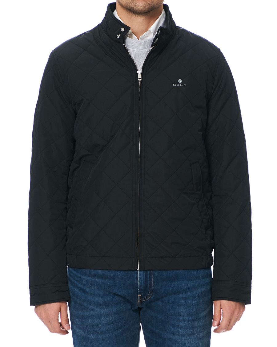 Heren | Jassen | GANT | The Quilted Windcheater Jacket Black