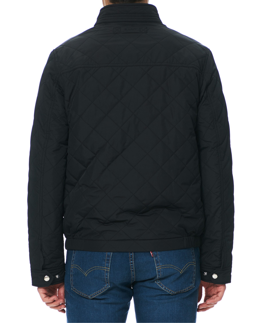 Heren | Jassen | GANT | The Quilted Windcheater Jacket Black