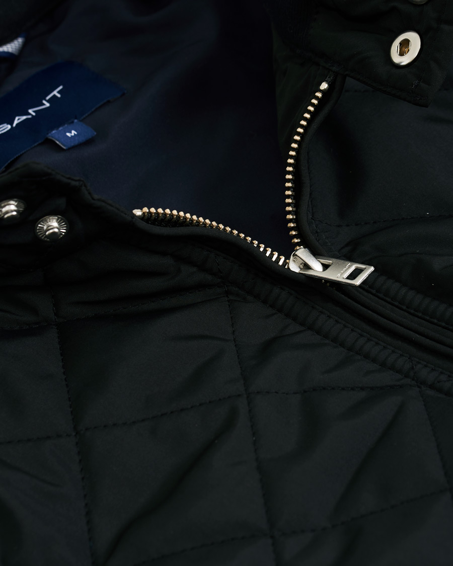 Heren | Jassen | GANT | The Quilted Windcheater Jacket Black