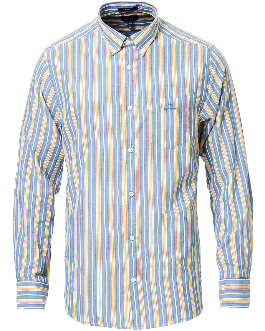 Heren | Overhemden | GANT | Windblown Oxford Stripe Shirt Bright Cobolt