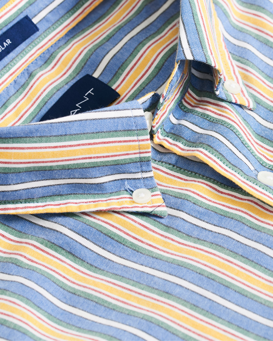 Heren | Overhemden | GANT | Windblown Oxford Stripe Shirt Bright Cobolt