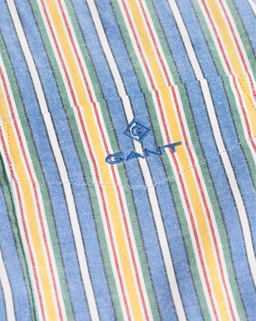 Heren | Overhemden | GANT | Windblown Oxford Stripe Shirt Bright Cobolt