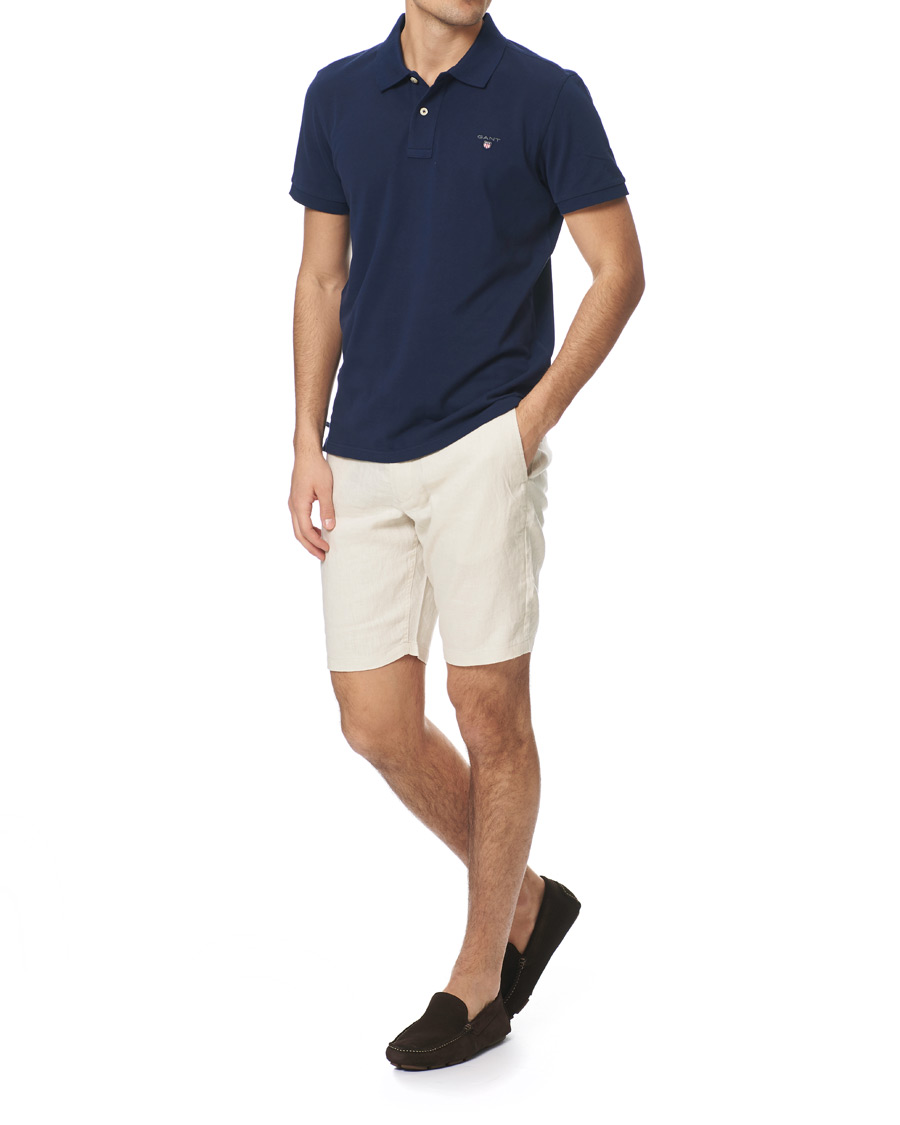 Heren | Korte broek | GANT | Relaxed Linen Drastring Shorts Putty