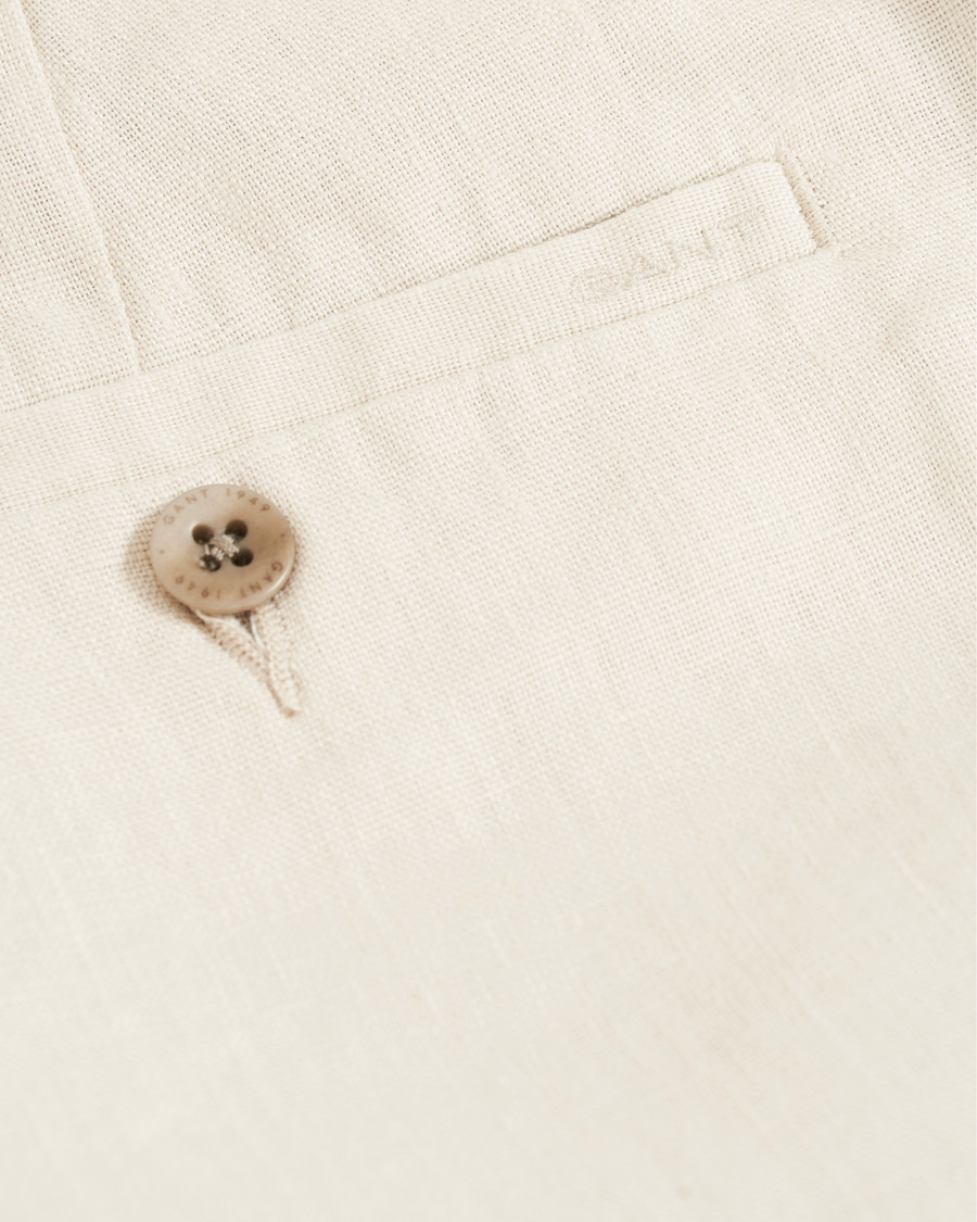 Heren | Korte broek | GANT | Relaxed Linen Drastring Shorts Putty