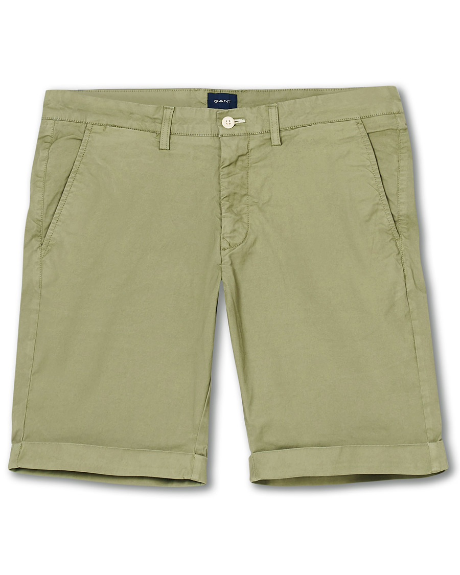 Heren | Korte broek | GANT | Regular Sunbleached Shorts Oil Green
