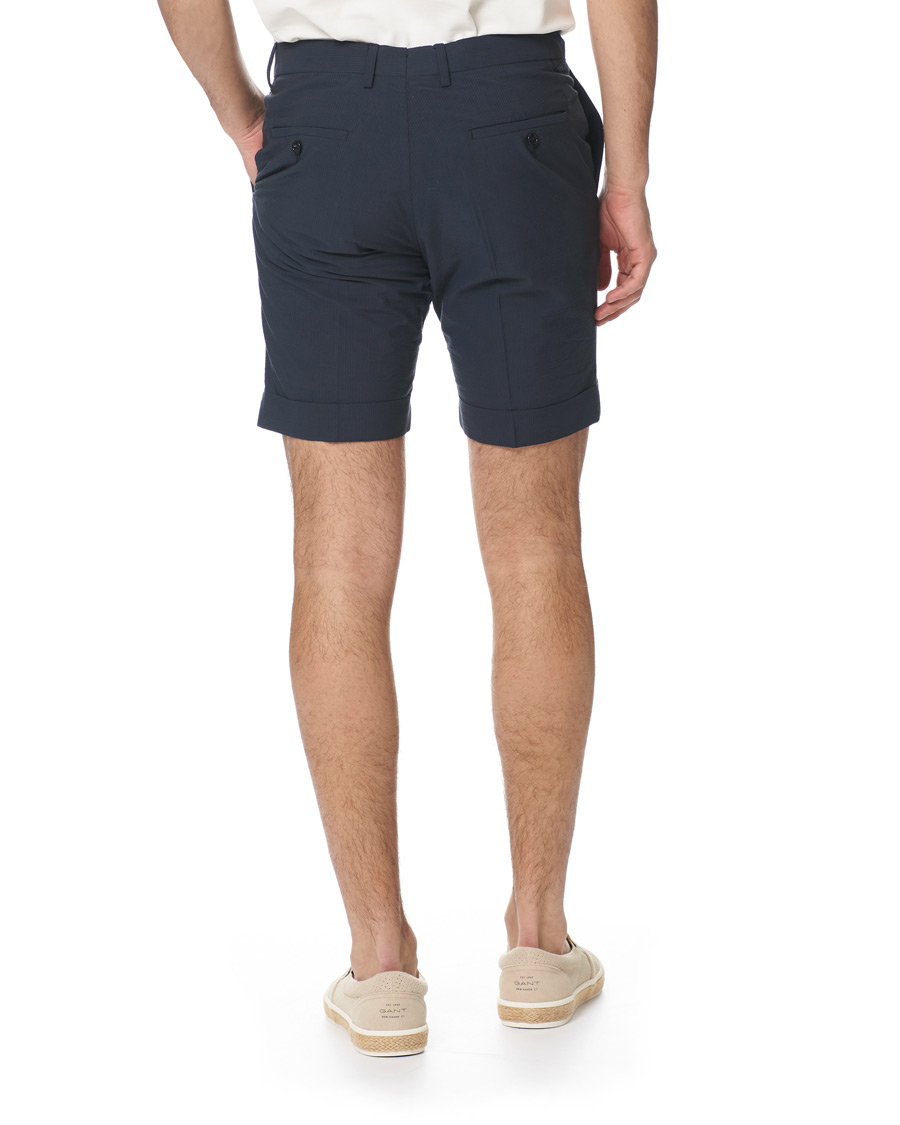 Heren | Korte broek | GANT | Seersucker City Shorts Insignia Blue