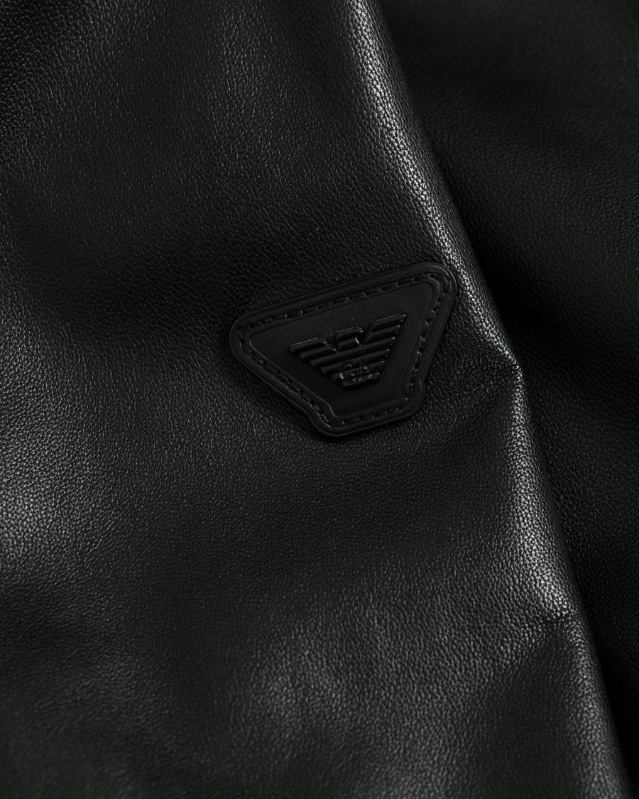 Heren | Jassen | Emporio Armani | Leather Jacket Black