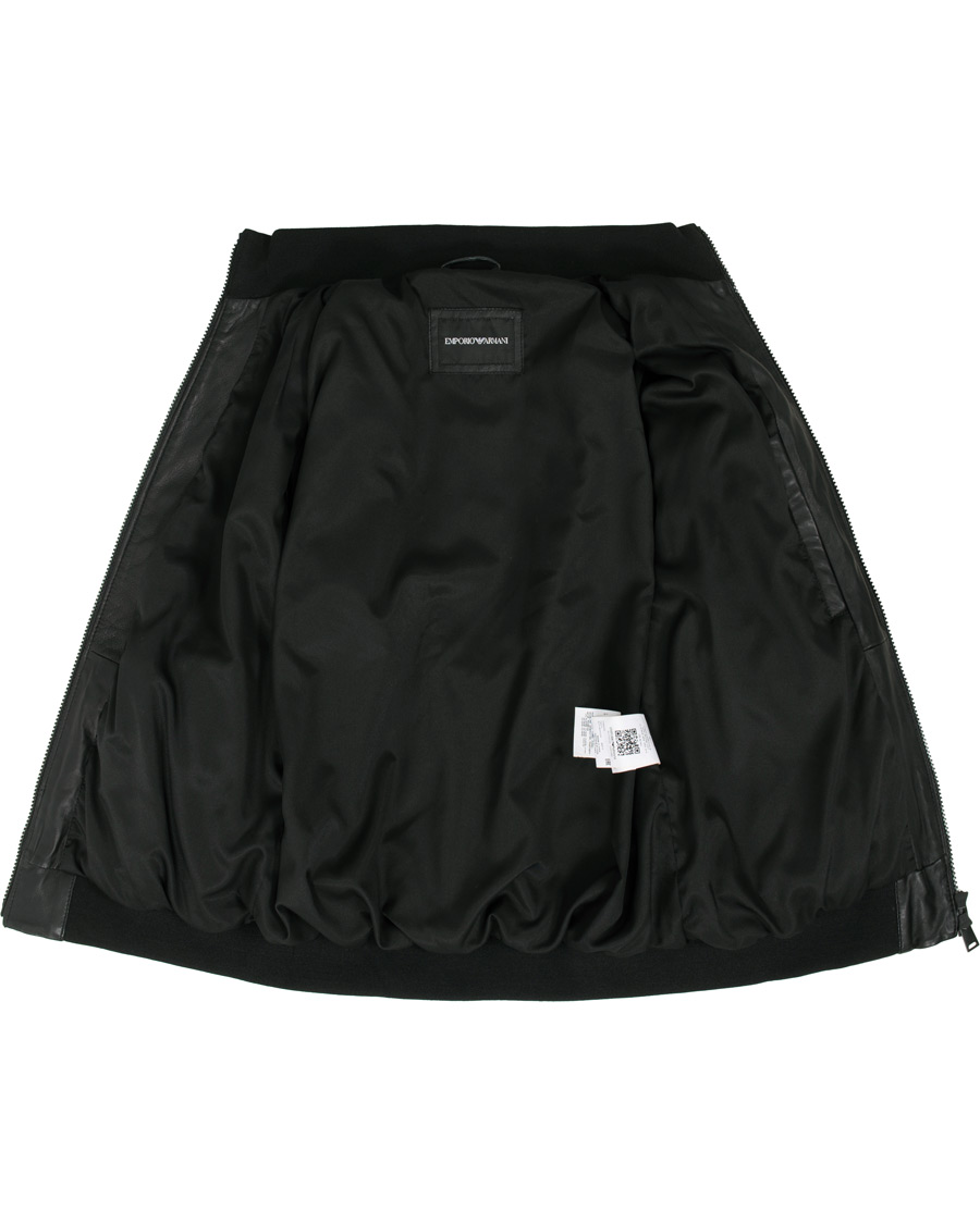 Heren | Jassen | Emporio Armani | Leather Jacket Black