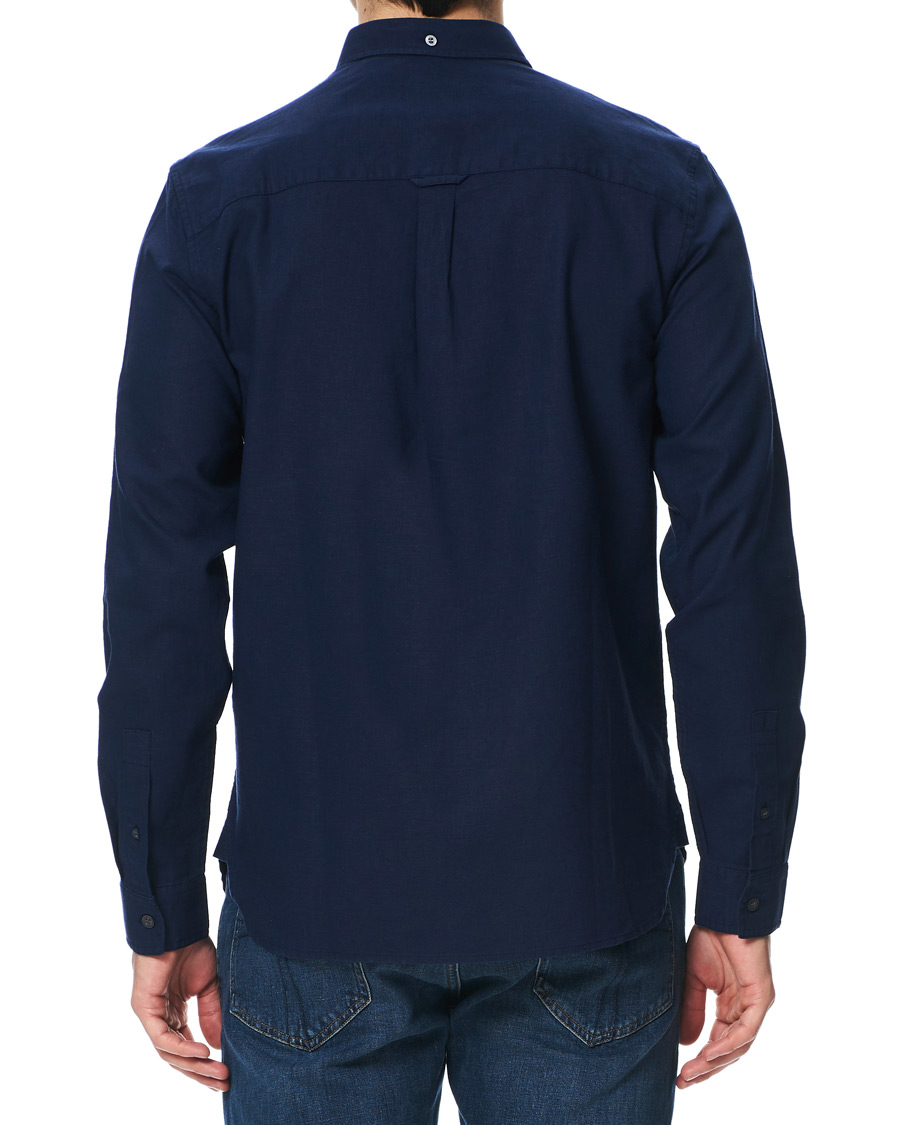 Heren | Overhemden | Lyle & Scott | Linen/Cotton Shirt Navy