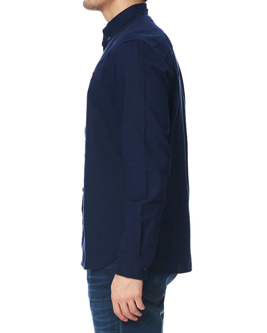 Heren | Overhemden | Lyle & Scott | Linen/Cotton Shirt Navy