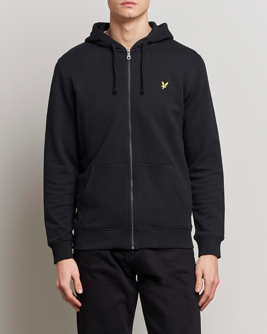 Men | Lyle & Scott | Lyle & Scott | Full Zip Hoodie Jet Black