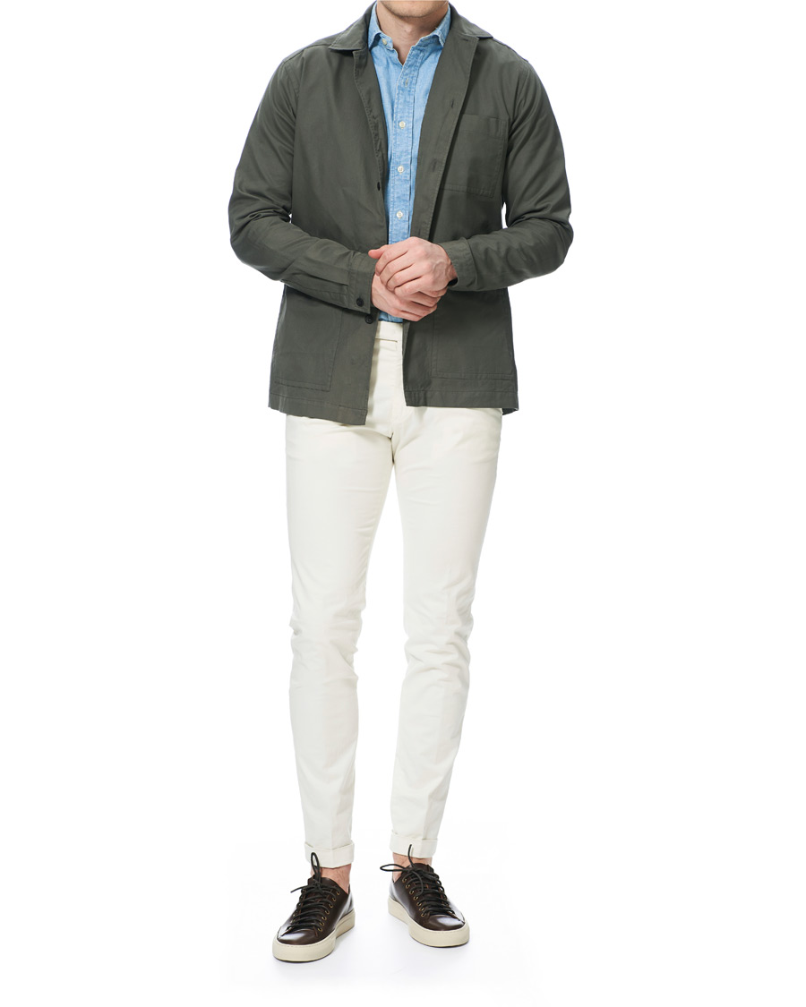Heren | Overhemden | Eton | Heavy Twill Overshirt Green