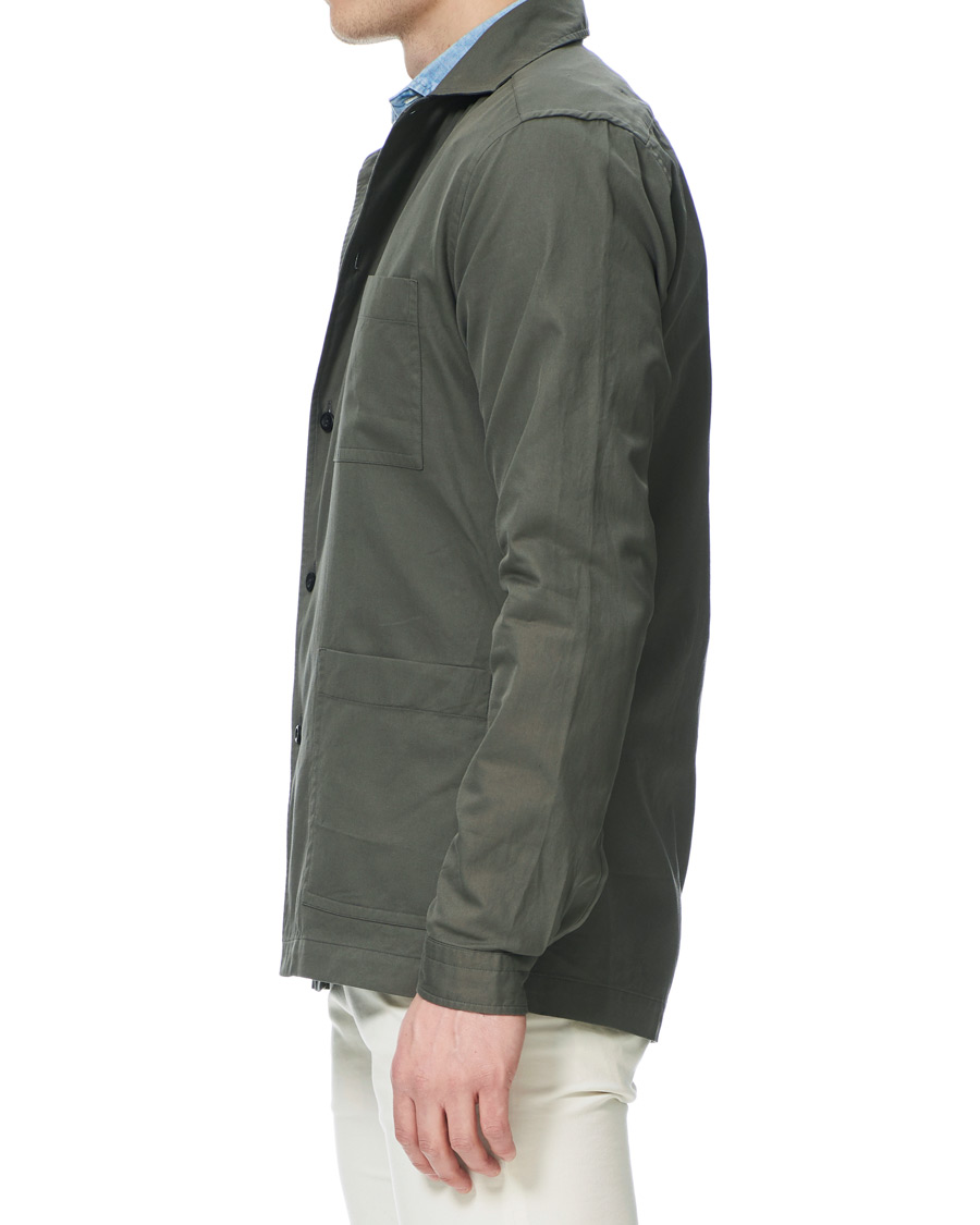 Heren | Overhemden | Eton | Heavy Twill Overshirt Green