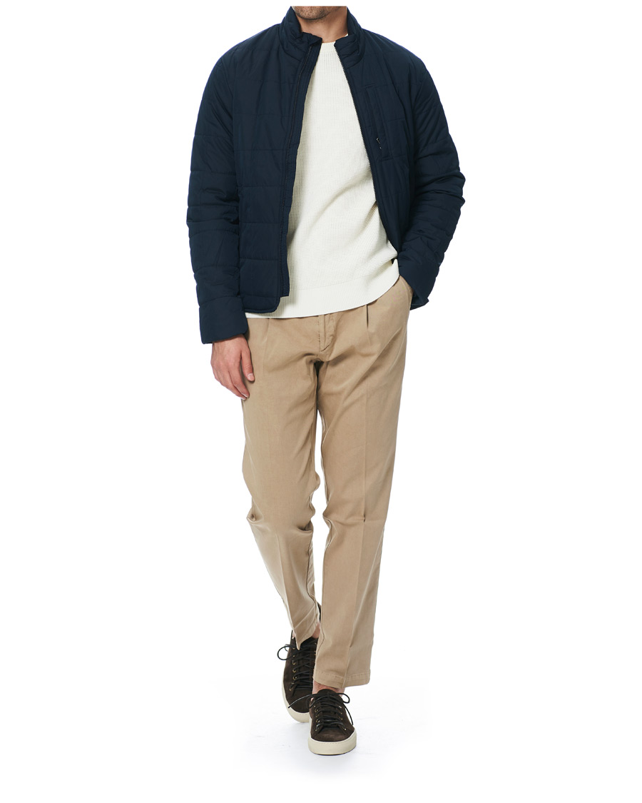 Heren | Jassen | Morris | Quilted Crew Jacket Navy