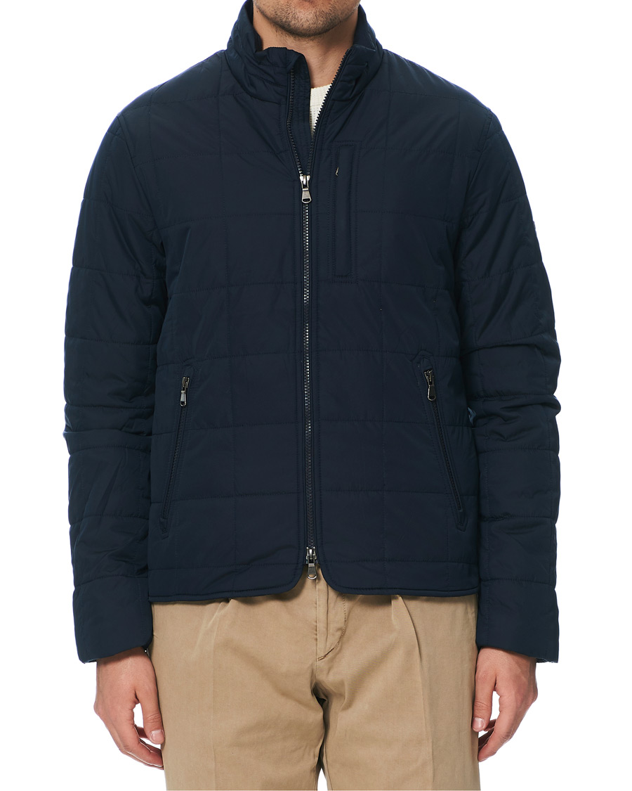 Heren | Jassen | Morris | Quilted Crew Jacket Navy