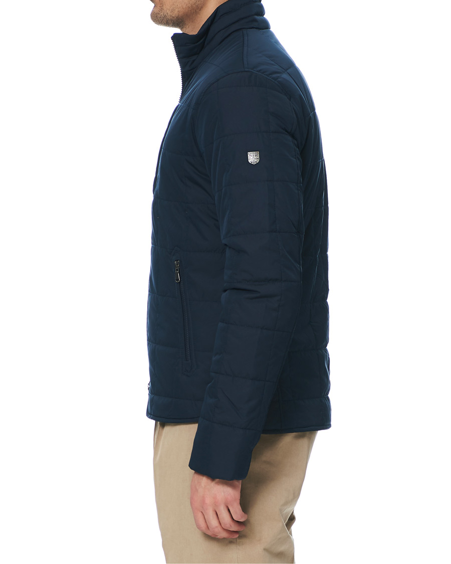 Heren | Jassen | Morris | Quilted Crew Jacket Navy