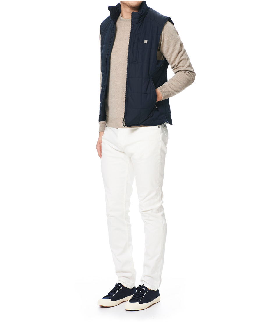 Heren | Jassen | Morris | Quilted Crew Vest Navy