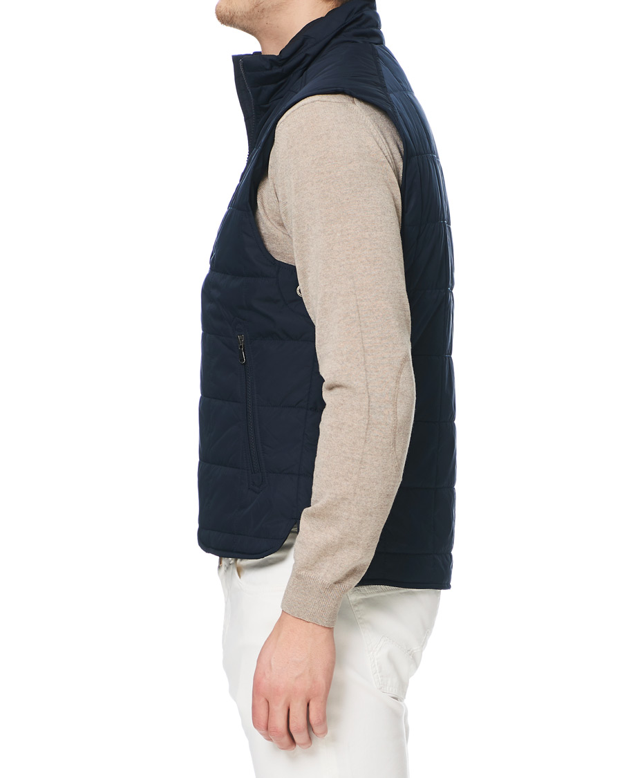 Heren | Jassen | Morris | Quilted Crew Vest Navy