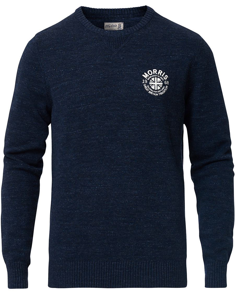 Heren | Truien | Morris | Leron Knitted O-Neck Navy