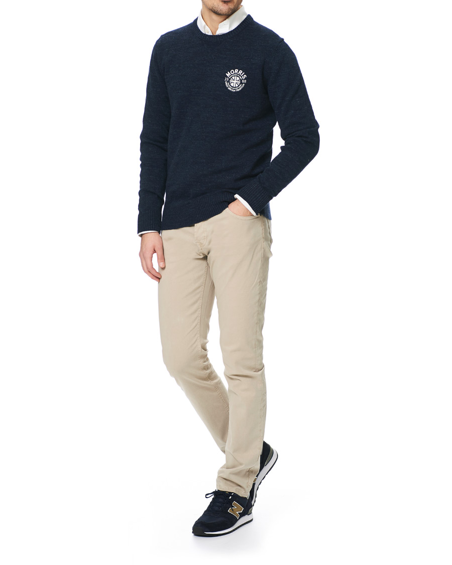 Heren | Truien | Morris | Leron Knitted O-Neck Navy