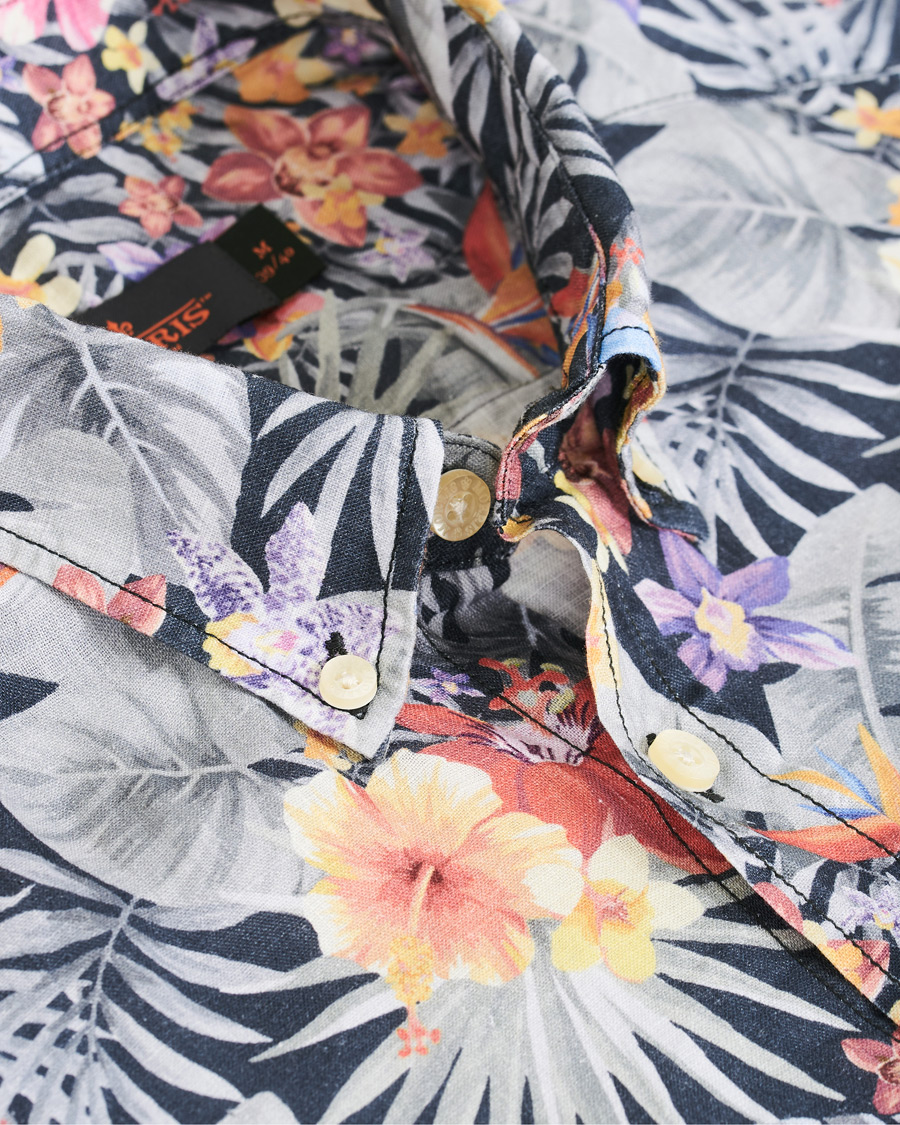 Heren | Overhemden | Morris | Harvey Printed Flower Button Down Shirt Navy