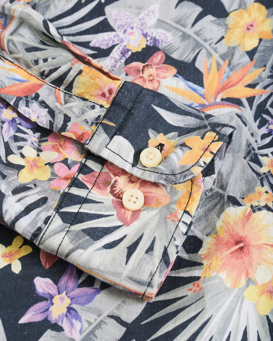 Heren | Overhemden | Morris | Harvey Printed Flower Button Down Shirt Navy