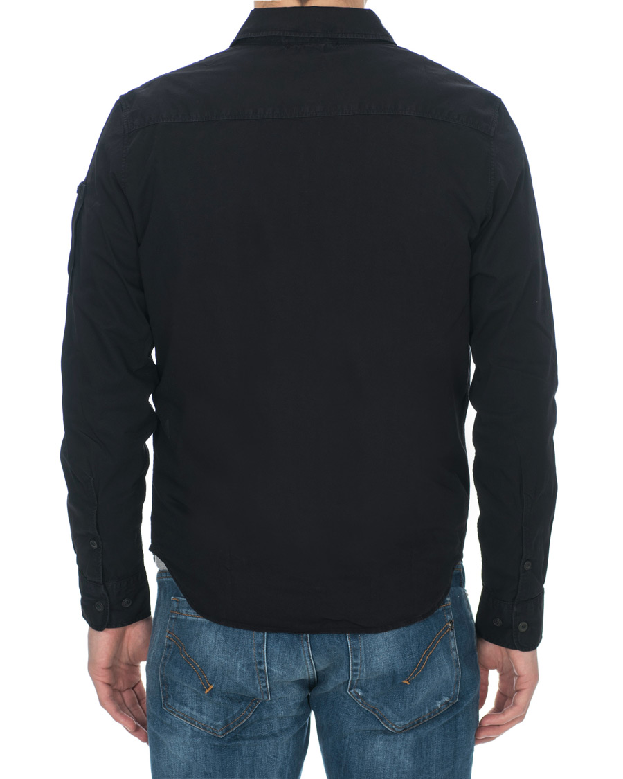 Heren | Overhemden | C.P. Company | Garment Dyed Gabardine Zip Shirt Jacket Eclipse