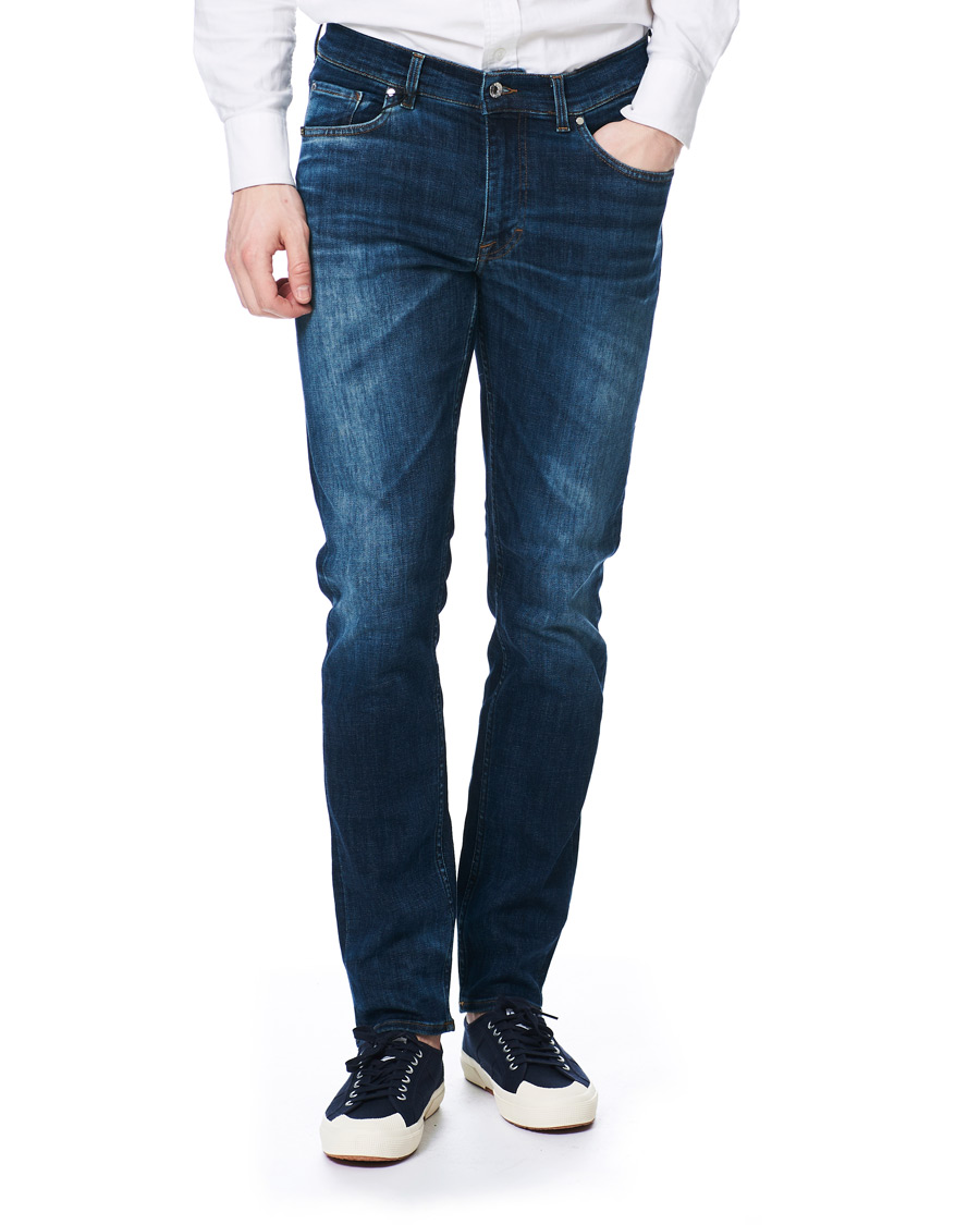 Heren | Jeans | Tiger of Sweden Jeans | Leon Super Stretch Top Jeans Medium Blue