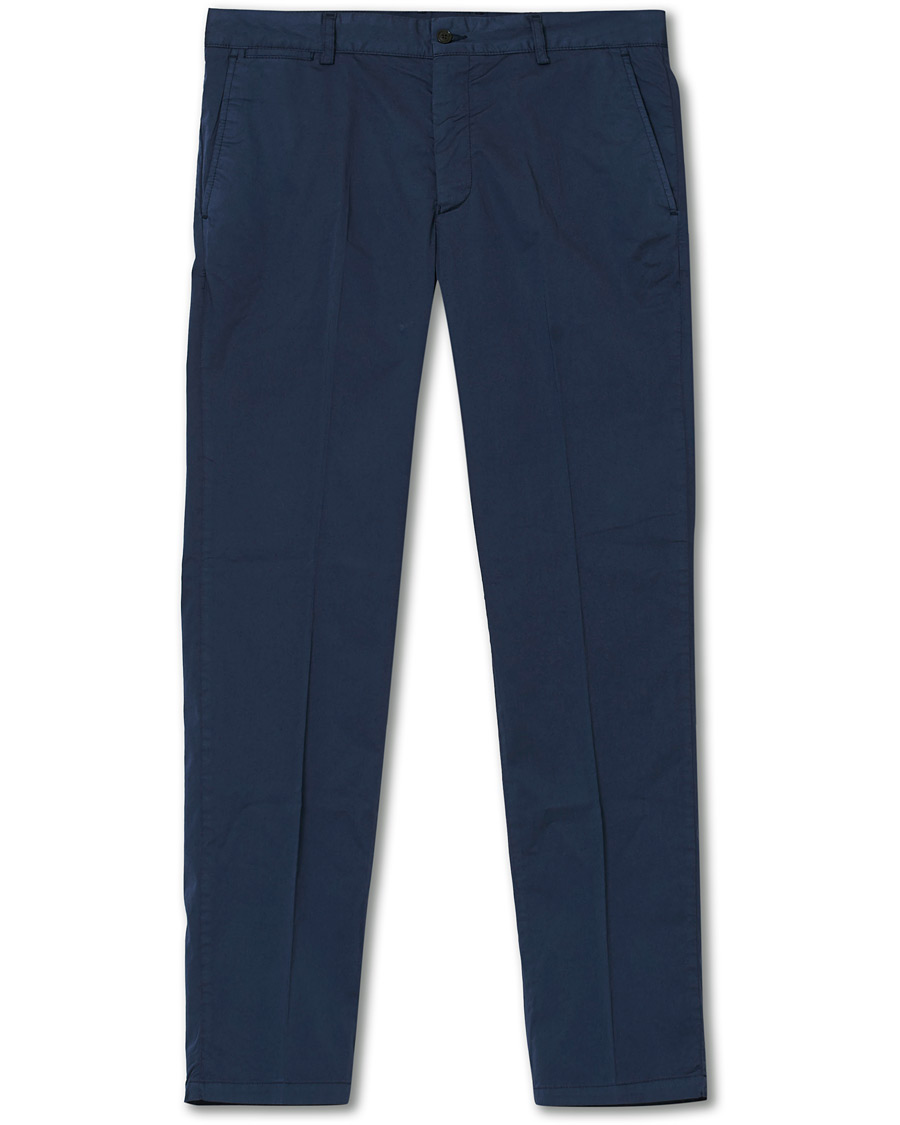 Heren | Broeken | Tiger of Sweden | Truman Satin Chinos Navy