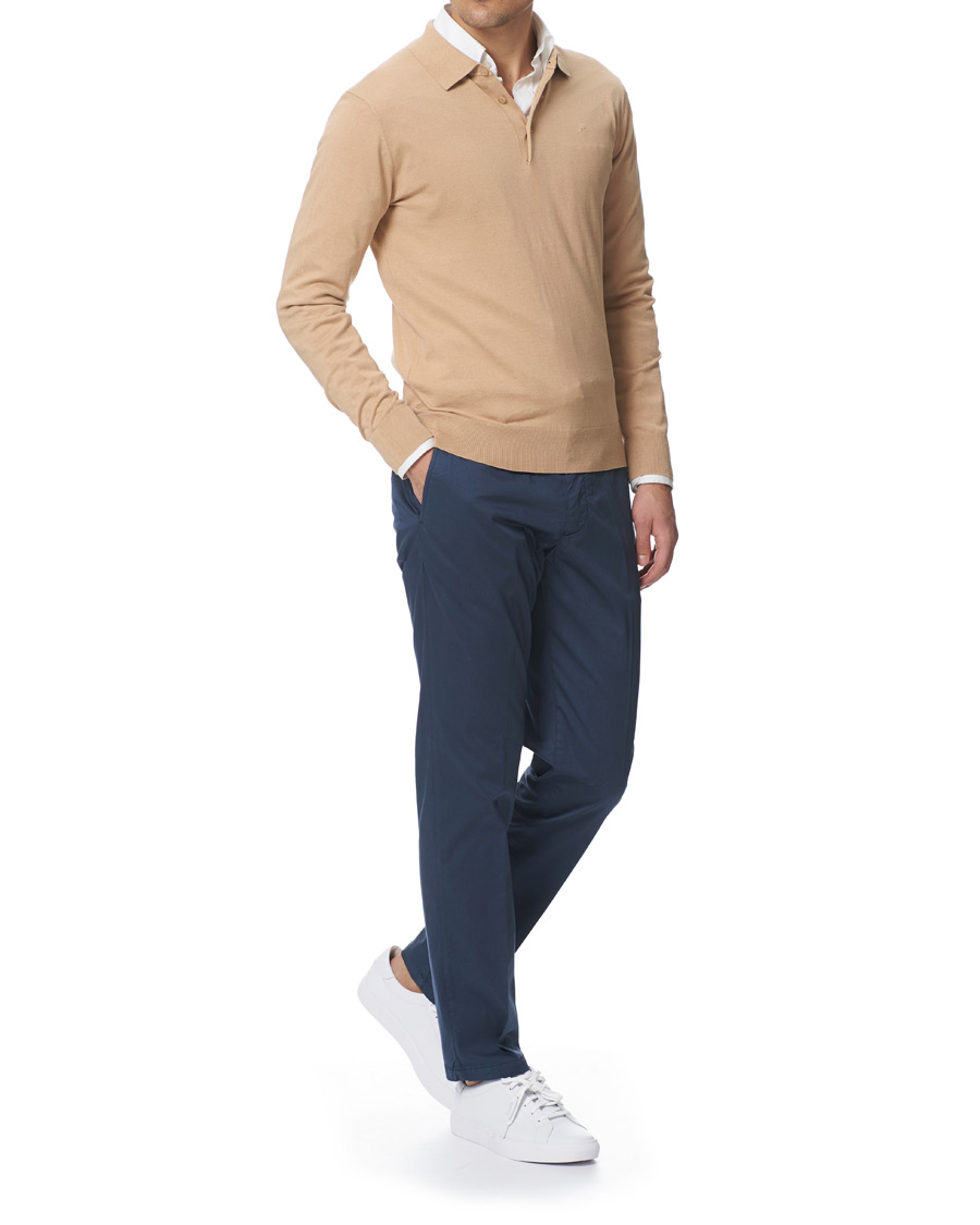 Heren | Broeken | Tiger of Sweden | Truman Satin Chinos Navy