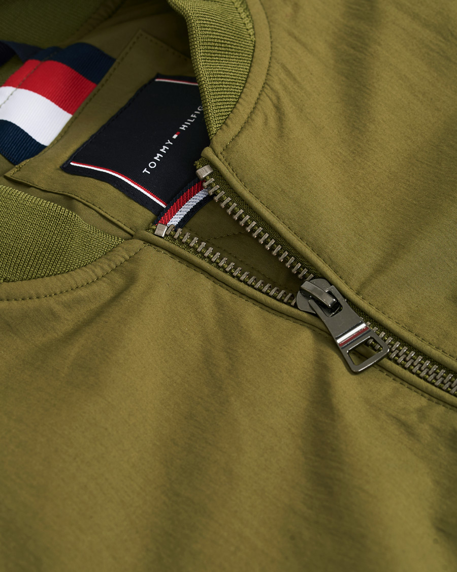 Heren | Jassen | Tommy Hilfiger | Lightweight Cotton Bomber Jacket Moss Green