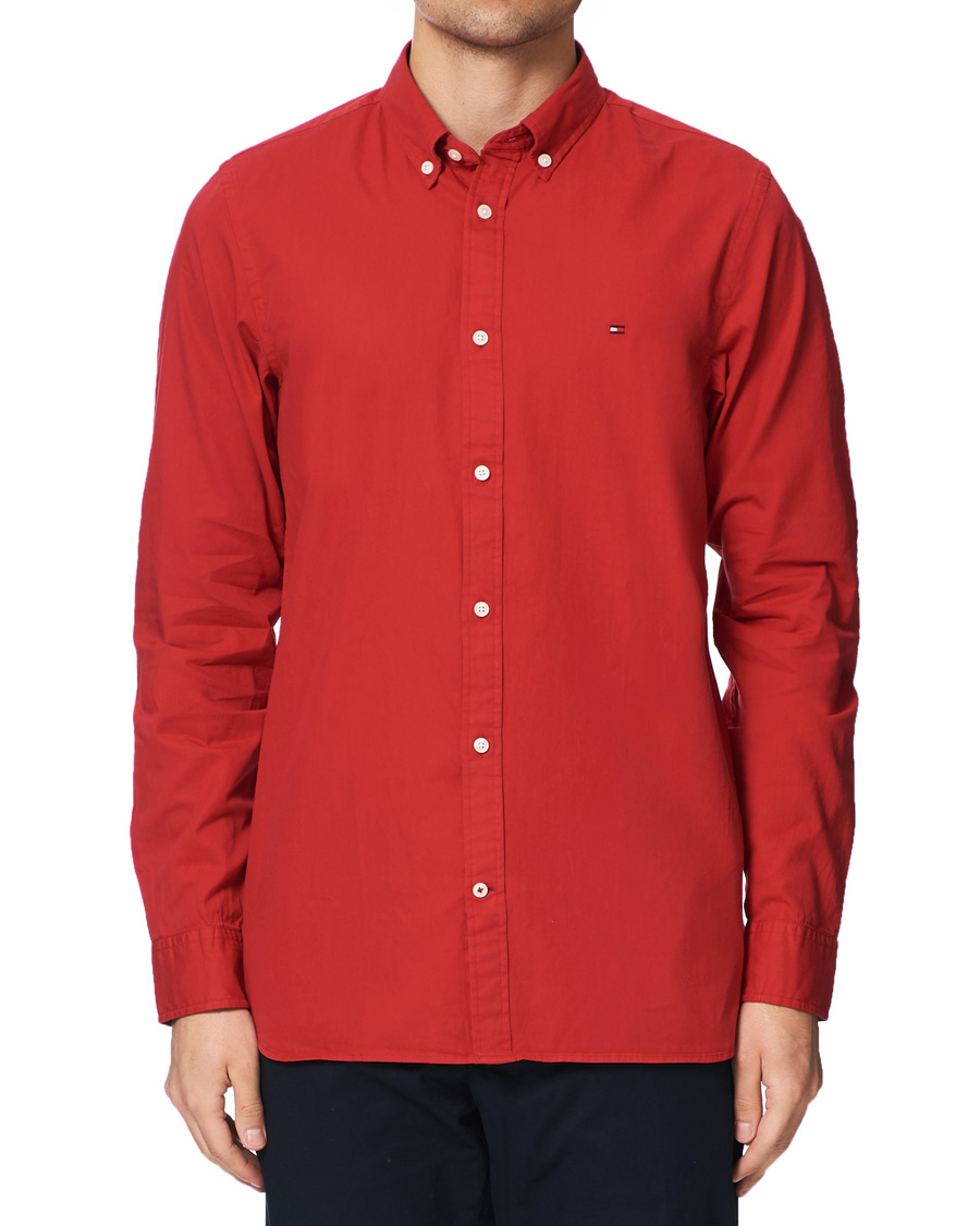 Heren | Overhemden | Tommy Hilfiger | Slim Fit Garment Dyed Twill Shirt Primary Red