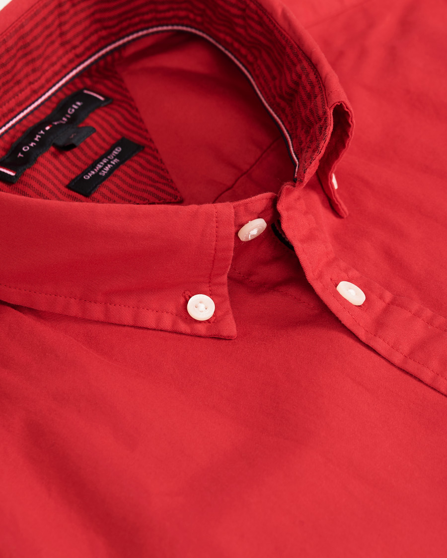 Heren | Overhemden | Tommy Hilfiger | Slim Fit Garment Dyed Twill Shirt Primary Red