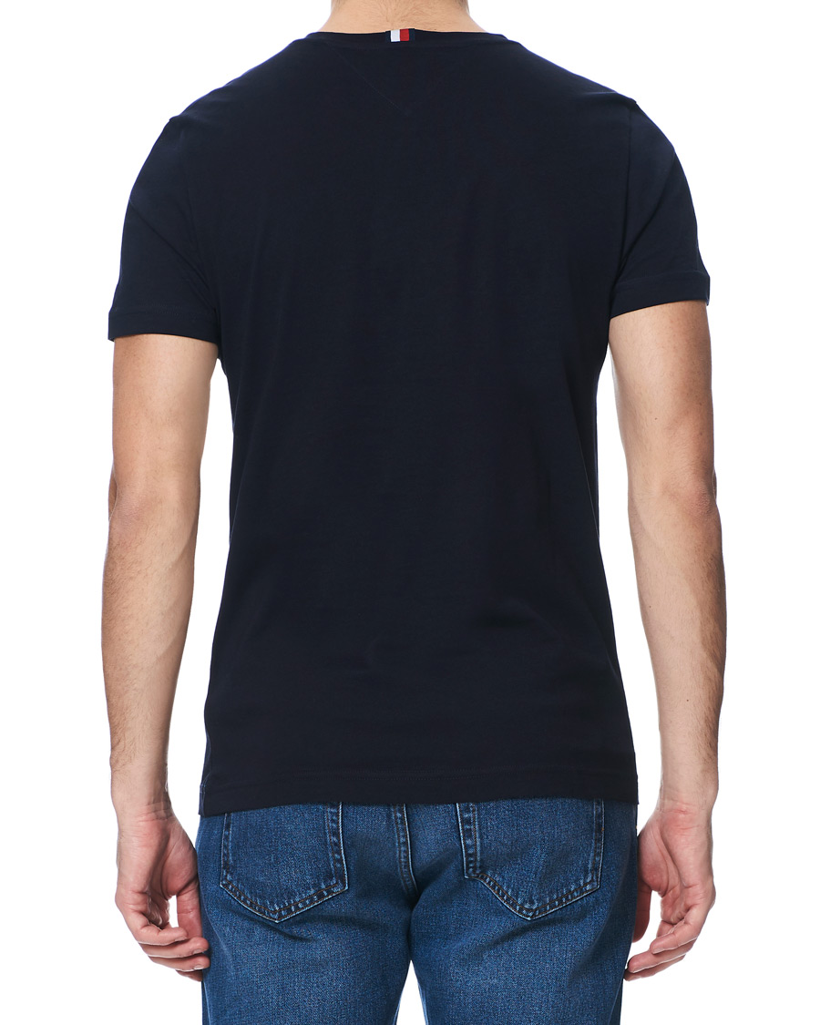 Heren | T-shirts | Tommy Hilfiger | Organic Cotton Stripe Crew Neck Tee Desert Sky