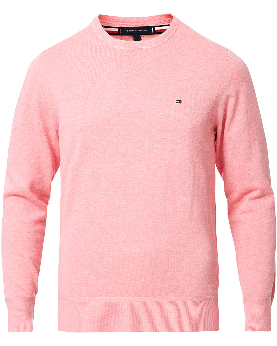 Heren | Truien | Tommy Hilfiger | Organic Cotton/Silk Crew Neck Pullover Pink Grapefruit
