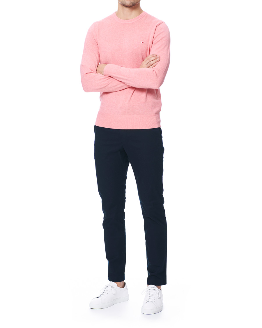 Heren | Truien | Tommy Hilfiger | Organic Cotton/Silk Crew Neck Pullover Pink Grapefruit