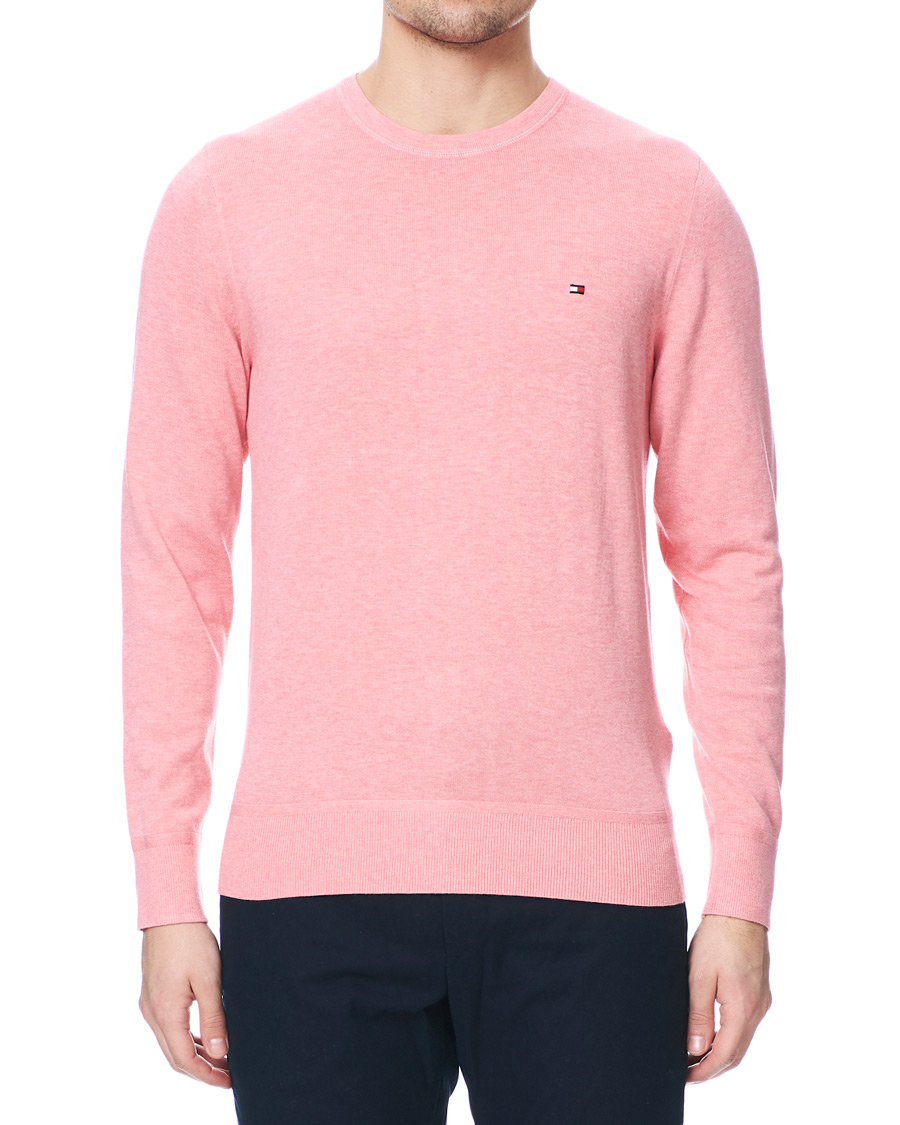 Heren | Truien | Tommy Hilfiger | Organic Cotton/Silk Crew Neck Pullover Pink Grapefruit