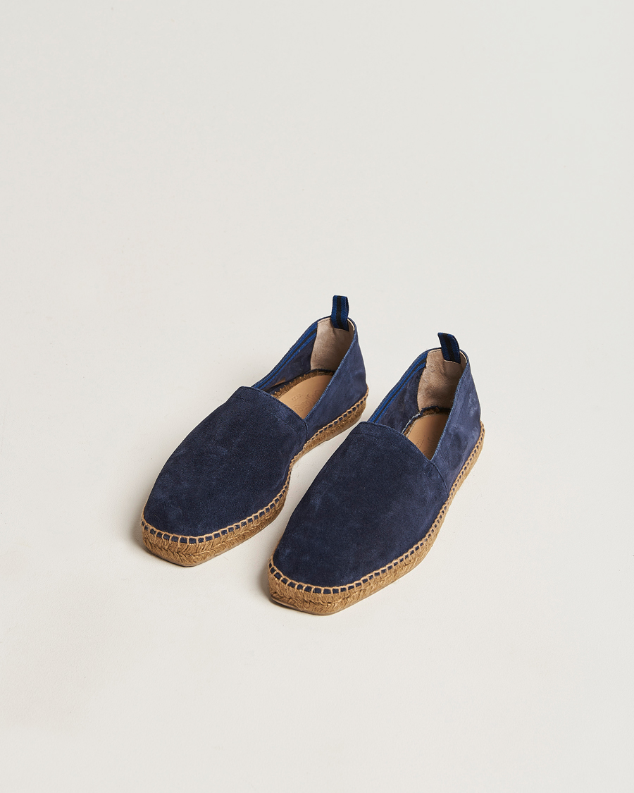 Heren | Suède schoenen | Castañer | Pablo Casual Suede Espadrilles Azul Oscuro