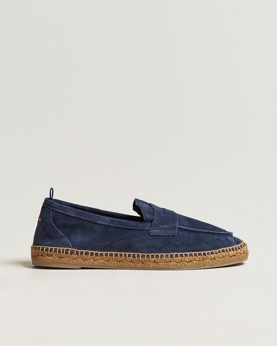Heren | Castañer Nacho Casual Suede Loafers Azul Oscuro | Castañer | Nacho Casual Suede Loafers Azul Oscuro