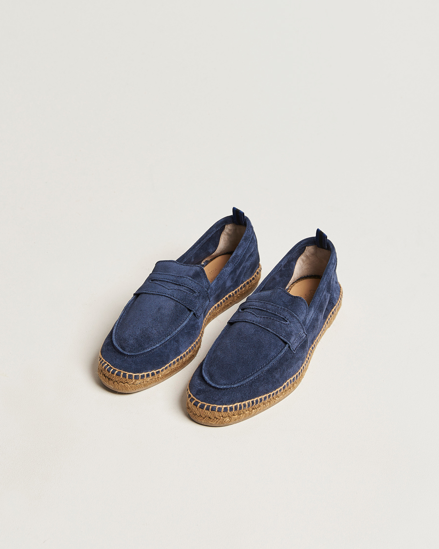 Heren | Castañer Nacho Casual Suede Loafers Azul Oscuro | Castañer | Nacho Casual Suede Loafers Azul Oscuro