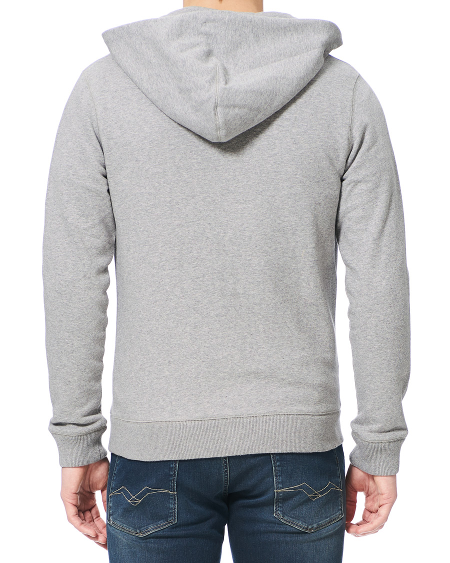 Heren | Truien | Lexington | Michael Full Zip Logo Hoodie Grey Melange