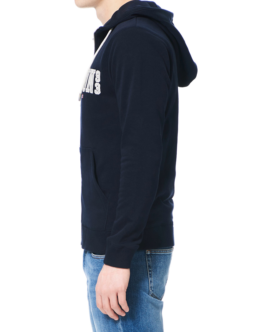 Heren | Truien | Lexington | Michael Full Zip Logo Hoodie Dark Blue