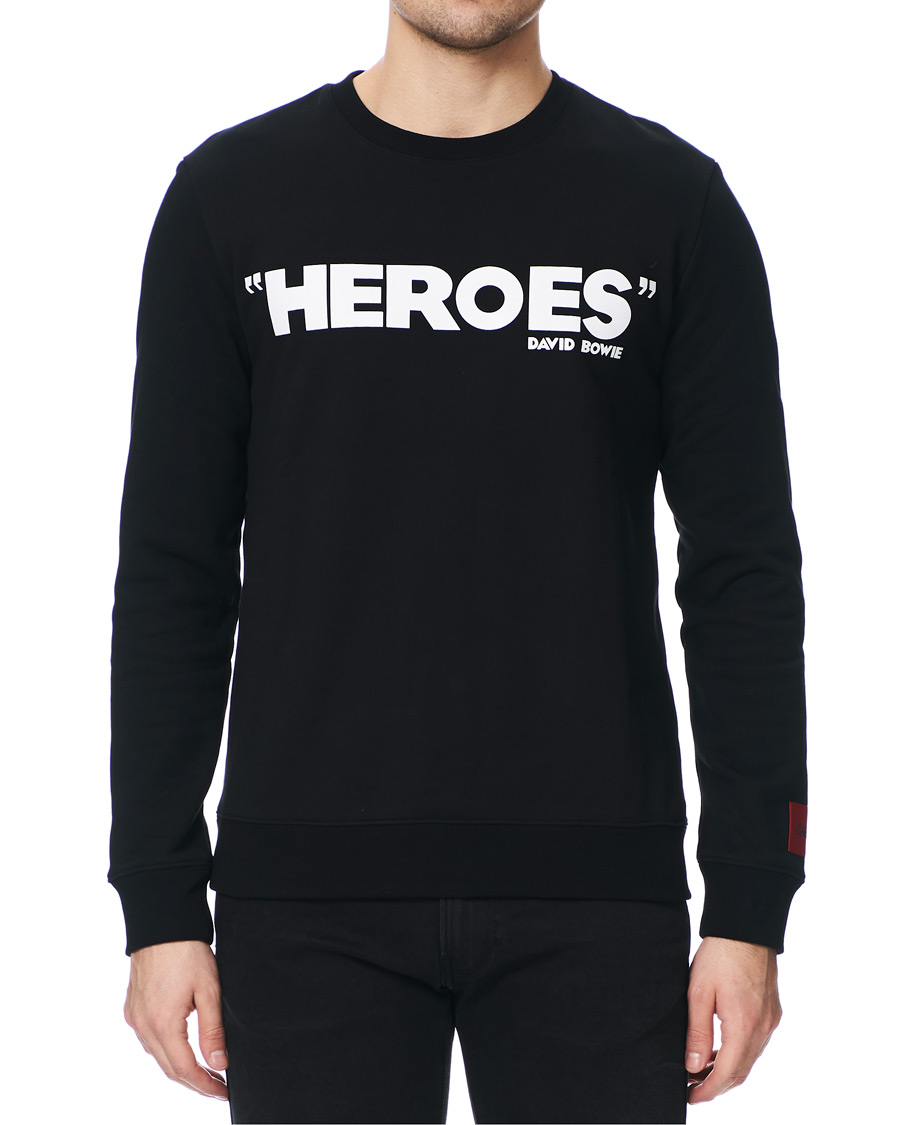 Heren | Truien | HUGO | Deroes Printed Sweatshirt Black