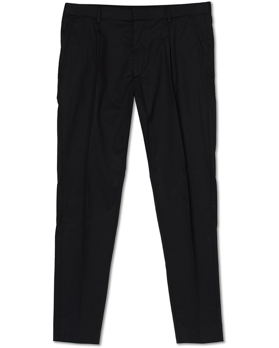 Heren | Broeken | HUGO | Gadu Pleated Stretch Pants Black