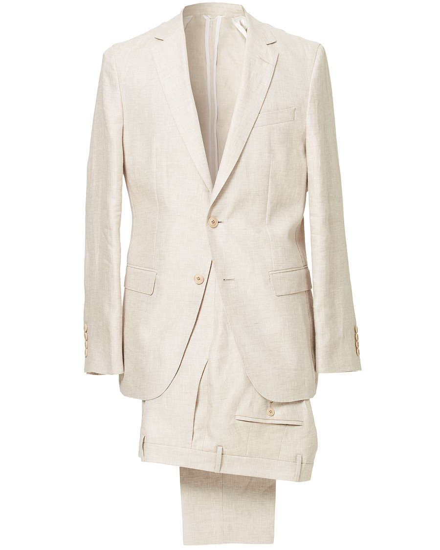 Heren | Pakken | BOSS BLACK | BOSS Nelin/Ben Vegan Linen Suit Nature