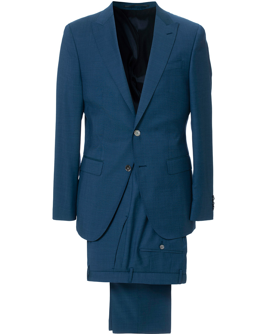 Heren | Pakken | BOSS BLACK | BOSS Novid/Ben Peak Lapel Stretch Wool Suit Napoli Blue